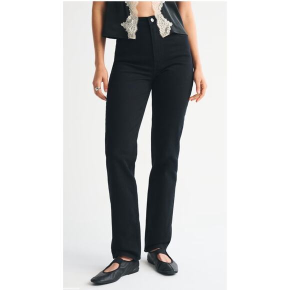 Abercrombie & Fitch Denim - Abercrombie & Fitch Black Straight Leg Jeans